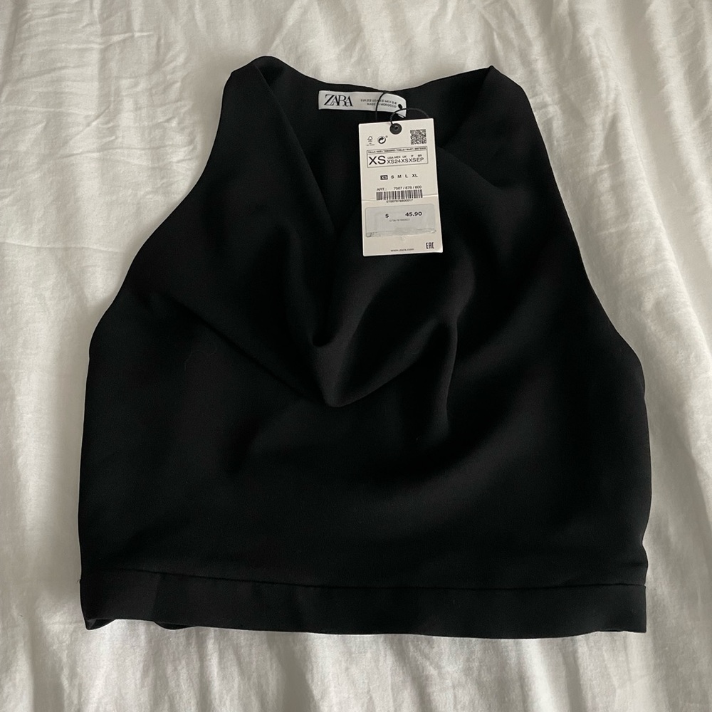 Zara Black Sleeveless Top